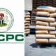 Bags of cement at a Nigerian building materials market amid FCCPC price investigation