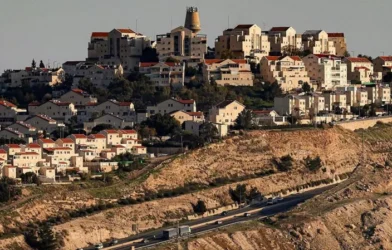 Israeli settlement development in the occupied West Bank near Jerusalem