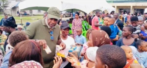 Godfrey Ohuabunwa speaking to participants during a humanitarian outreach programme in Okrika, Rivers State.