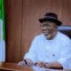 Delta State Governor Sheriff Oborevwori speaking at an official event in Asaba
