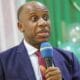 Rotimi Amaechi and Omoyele Sowore during a heated political exchange