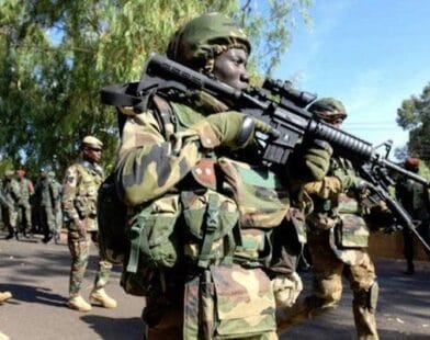 US military personnel training Nigerian troops in Bauchi