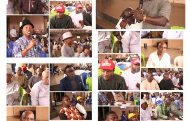 Uvwie political stakeholders at a unity meeting in Ekpan
