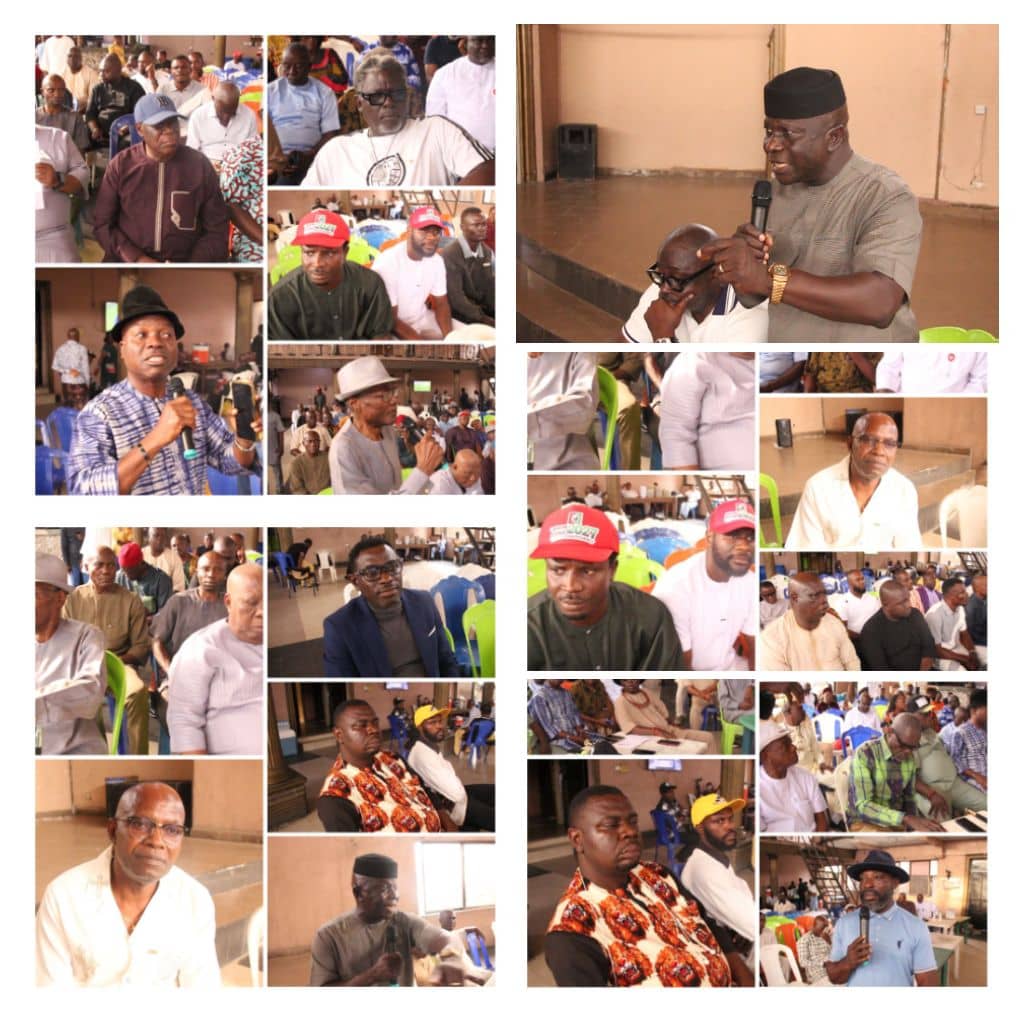Uvwie political stakeholders at a unity meeting in Ekpan