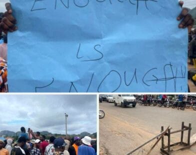 AAUA students barricade roads during protest against prolonged university strike