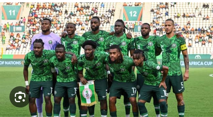 Super Eagles players during a Nigeria football match