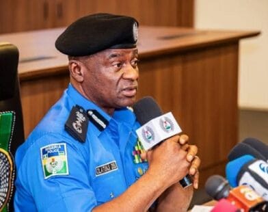 Nigerian Police Mobile Force personnel during a security operation