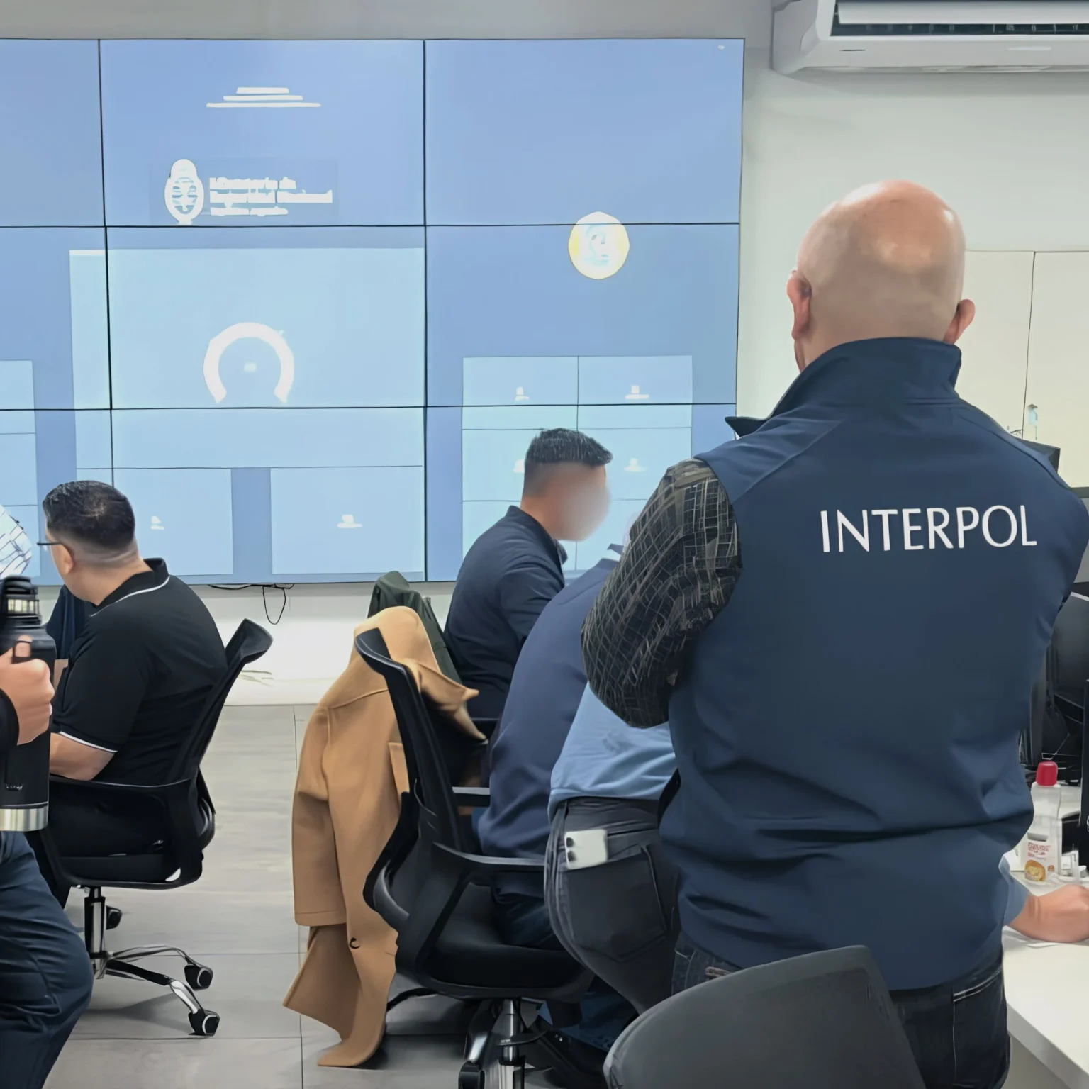 INTERPOL officials during an international counter-terrorism operation