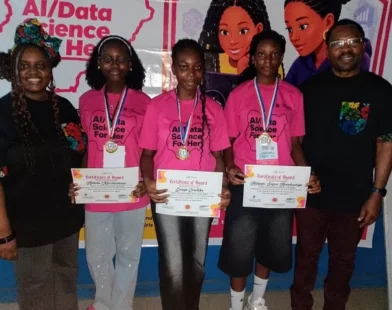 Nigerian girls participate in STEM and data science training