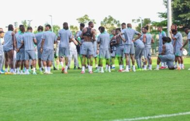 Super Eagles players during training ahead of Madagascar AFCON 2027 qualifier