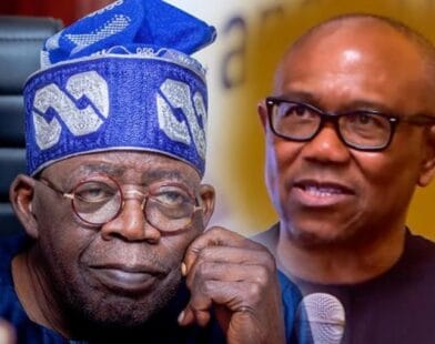 President Bola Tinubu and opposition presidential candidates Peter Obi and Rabiu Kwankwaso