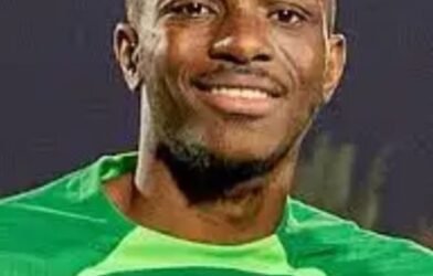 Victor Osimhen in Super Eagles colours