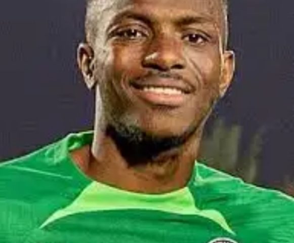 Victor Osimhen in Super Eagles colours