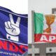 NDC and APC party flags