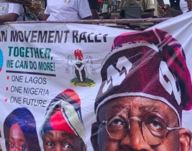 Azerbaijan Movement supporters during APC mobilisation in Lagos ahead of 2027 elections