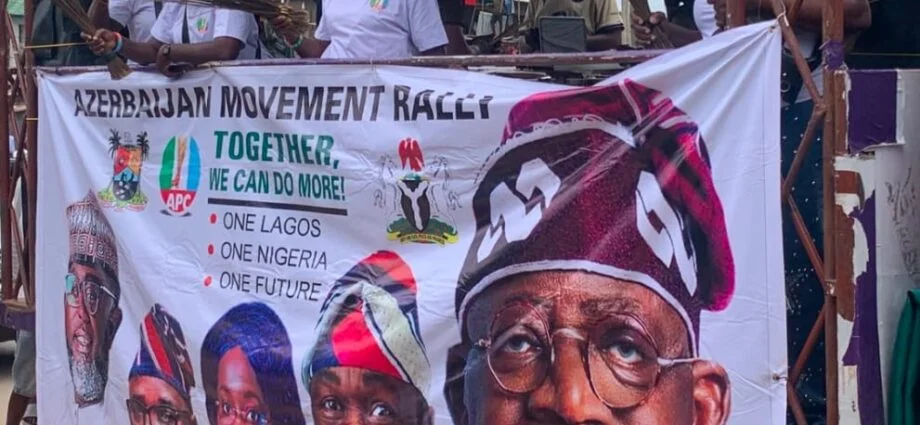 Azerbaijan Movement supporters during APC mobilisation in Lagos ahead of 2027 elections