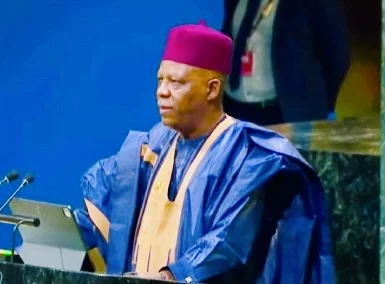 Kashim Shettima addresses the UN General Assembly on Nigeria’s concerns over debt and development financing.