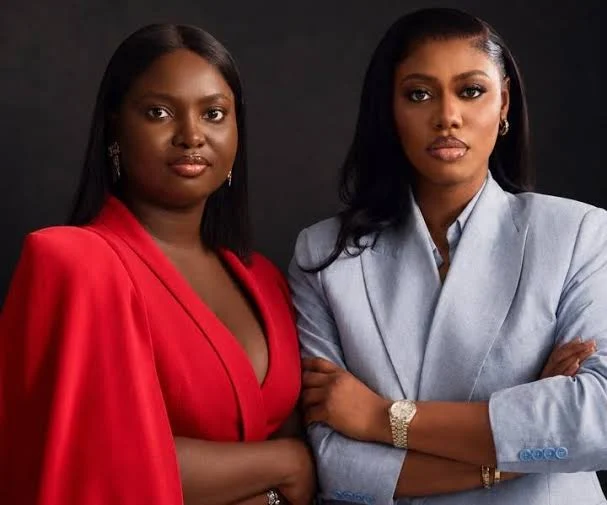 Tinubu congratulates Black Market filmmakers Damilola Osikoya and Nora Awolowo.