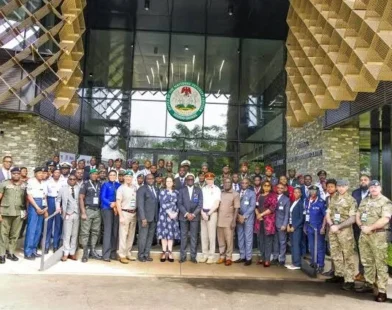 Nigerian security personnel during operations to combat terrorism and insurgency.