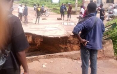 Collapsed Iwagba Bridge in Ogbomoso North, Oyo State