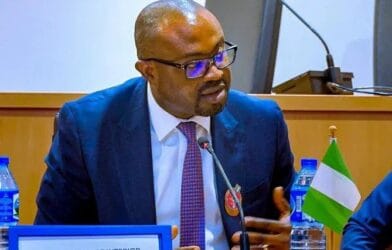 Nigerian passport and travel documents representing passport fees for Nigerians in the UK