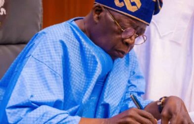 President Bola Tinubu and officials at the new NDPC headquarters in Abuja