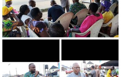 APC members and leaders at a grassroots mobilisation meeting in Okwuowori, Amukpe, Delta State