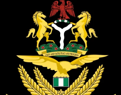 Nigerian Air Force recovery operations following the aircraft crash in Igbokoda, Ondo State.