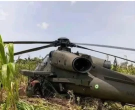 Nigerian Air Force helicopter returns to base after precautionary landing in Makurdi, Benue State