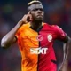 Victor Osimhen of Galatasaray prepares for the Champions League match against Barcelona