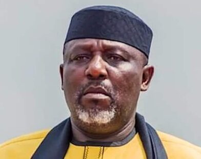 Former Imo State Governor Rochas Okorocha amid reports of his arrest in Abuja.