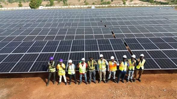 Solar panels under sunlight representing Nigeria’s renewable energy sector and solar import policy.