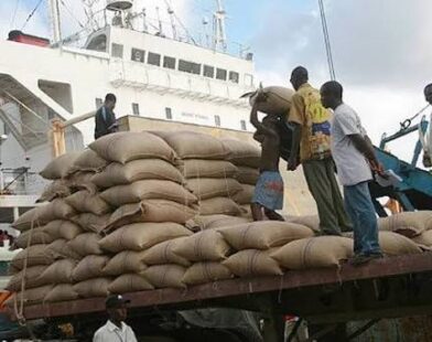 Nigerian farmer working on a farm as food import spending rises